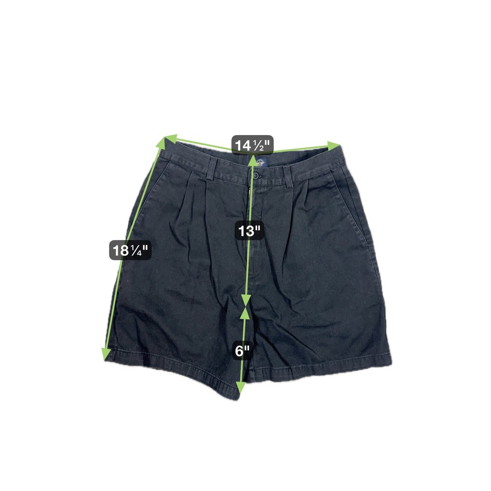 Dockers Classic Khakis Black‎ Pleated Shorts Women Size 12 Cotton Casual - Picture 7 of 7